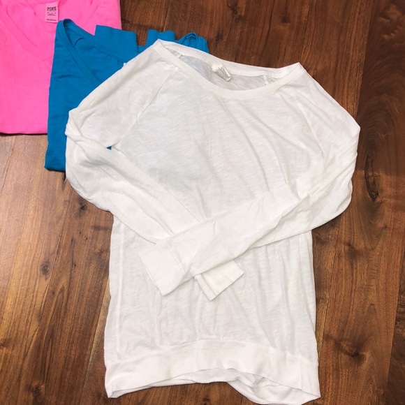Victoria’s Secret pink longsleeve T-shirt bundle - Picture 2 of 4